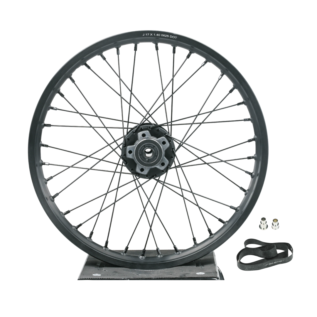 SHE7893 - Rear wheel 1.4 - 17'' Black spokes - PRO S