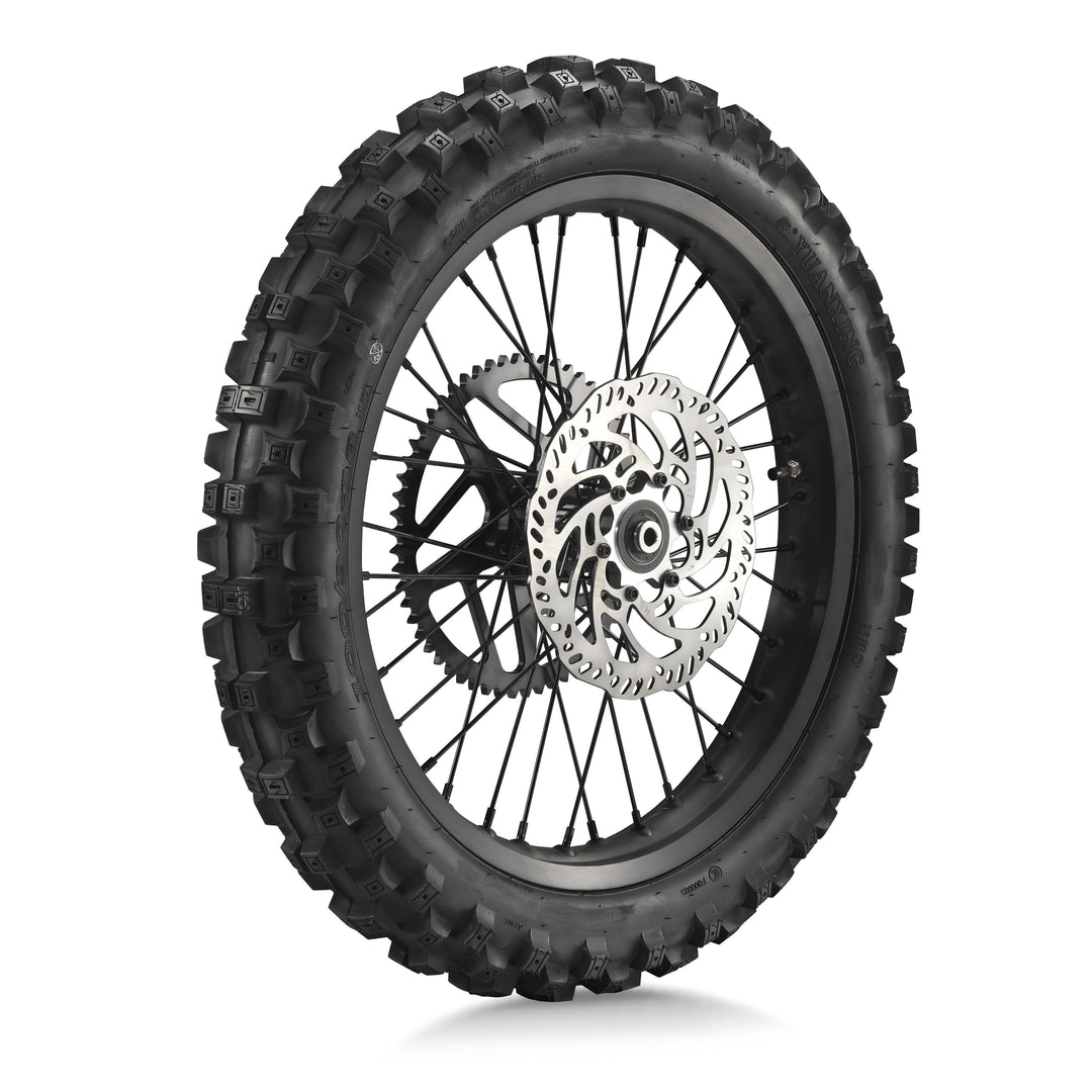SHE7020 - Rear Wheel Assembly Rear Tire+Tube+Rim Stripe+Rear  Wheel Assembly+Rear Brake Disc+Rear Wheel Axel Bush*2（with Bolts）-SR