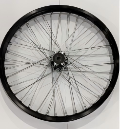 SHE7112 - Rear Wheel Assembly 1.85 - 16'' (straight pull with black spokes) - 3.0/SR