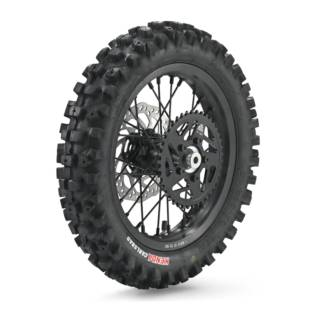 MINI Rear Wheel Assembly (REAR TIRE +TUBE+rim stripe+REAR  Wheel Assembly+REAR brake disc+Rear wheel axel bush*2（with bolts）)