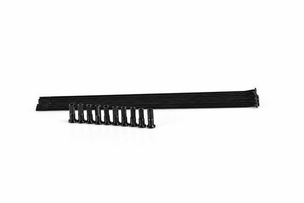 SHE8012 - Juego de radios de llanta delantera de 19" con niples (10 unidades/juego) - SS3.0/SR