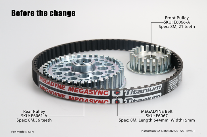 E6067 - Drive Belt 15mm(Old version)- Mini